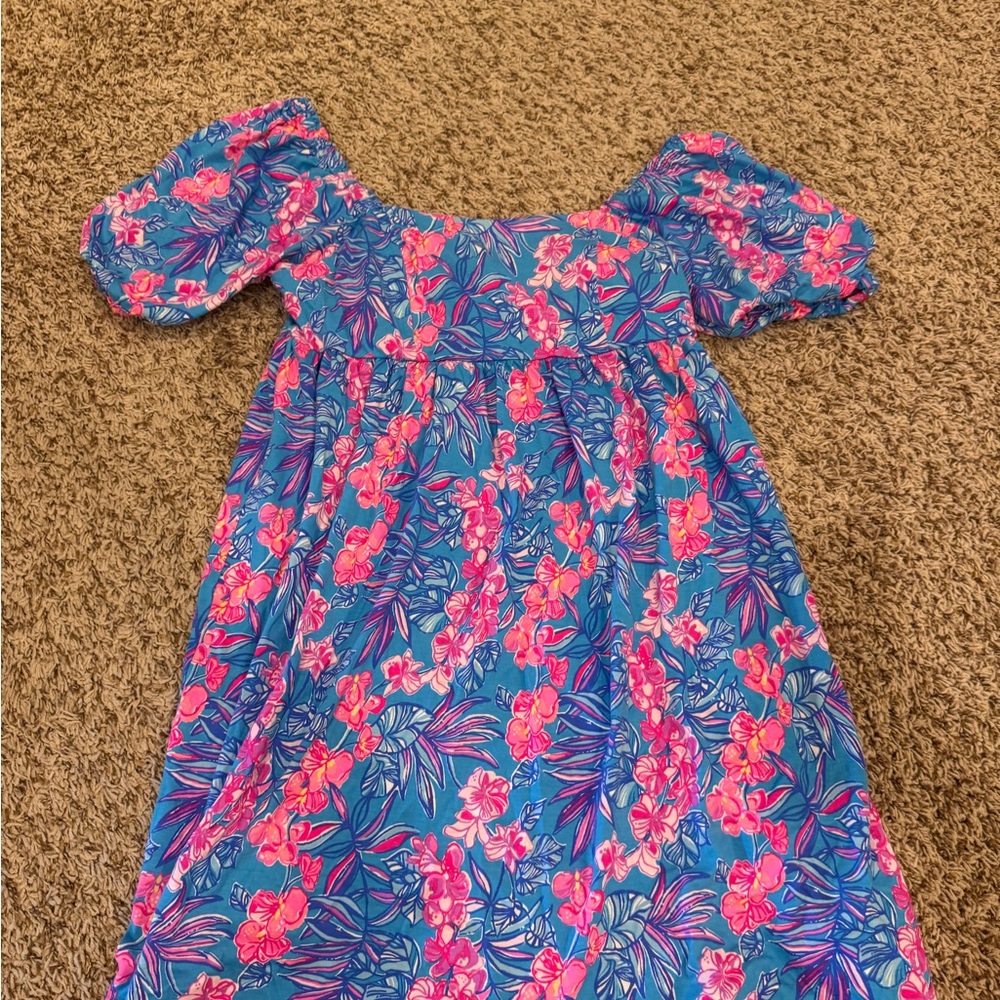 Lilly Pulitzer Delaney Blue and Pink Floral Dress